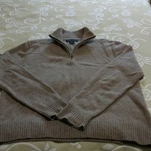 Men's Banana Republic Wool Cashmere 1/4 Zip Sweater